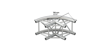 M290U quatro 2way 90° curved truss corner, color