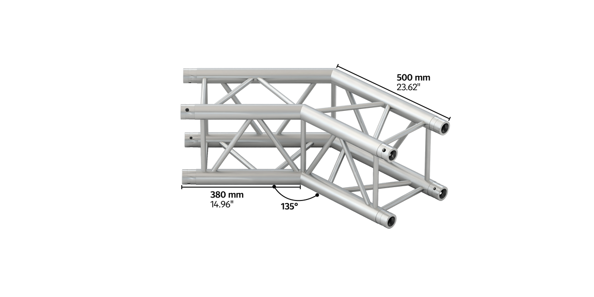 M290V quatro 2way 135° truss corner HD, color