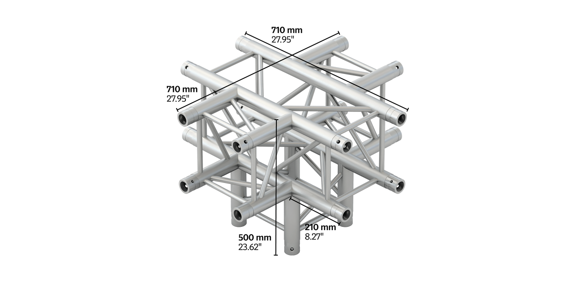 M290U quatro 5way cross piece truss corner down leg, color