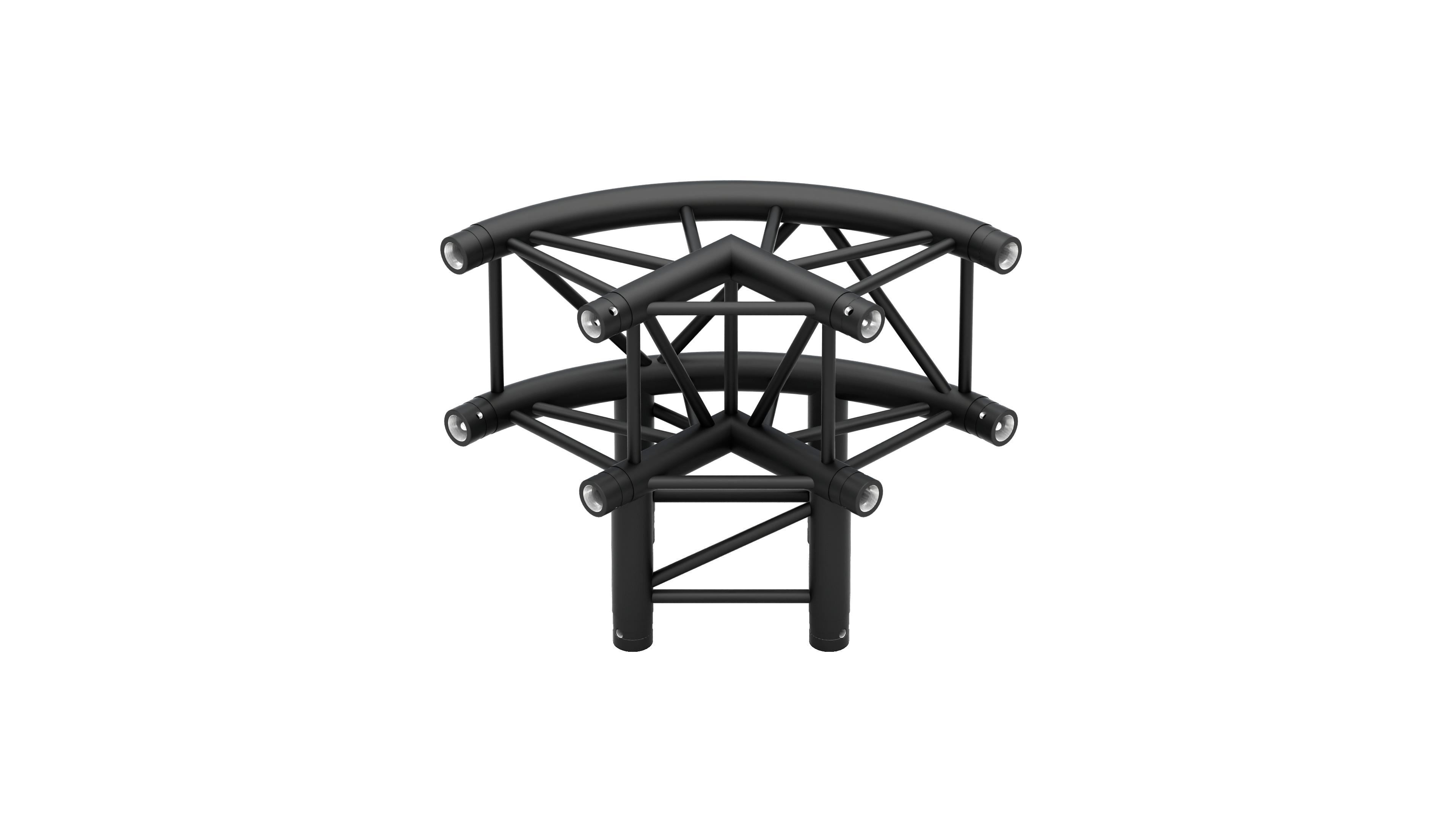 M290U quatro 3way 90° curved truss corner, color