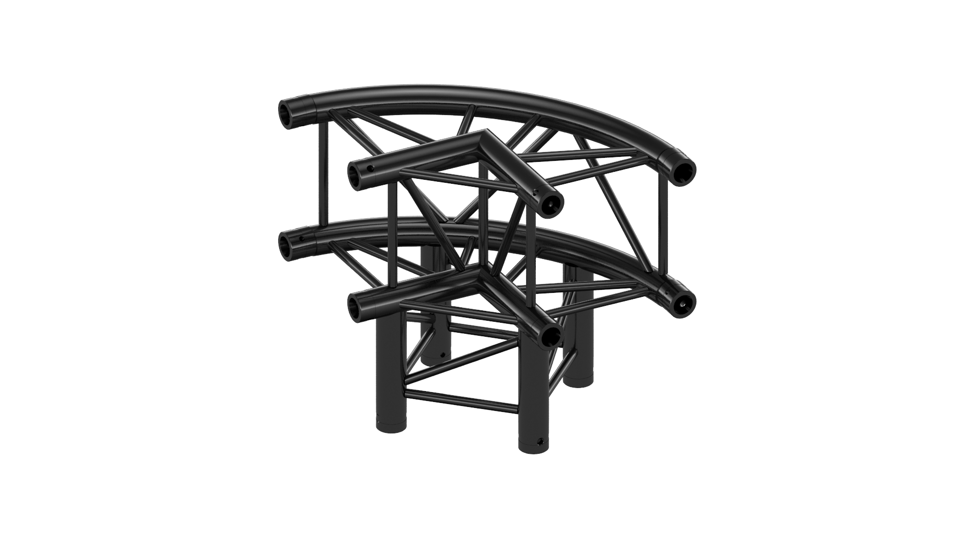 M290U quatro 3 way curved truss corner