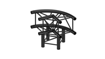 M290U quatro 3way 90° curved truss corner, color