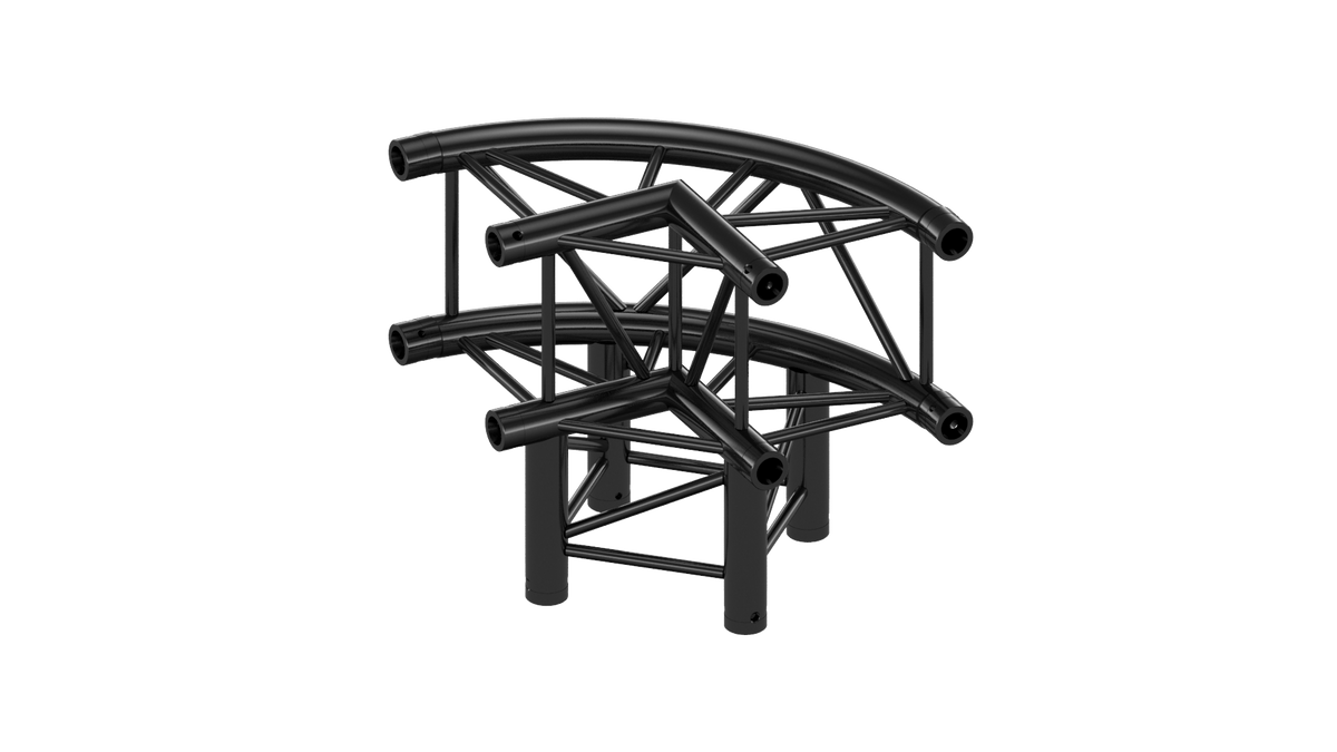 M290U quatro 3way 90° curved truss corner, color