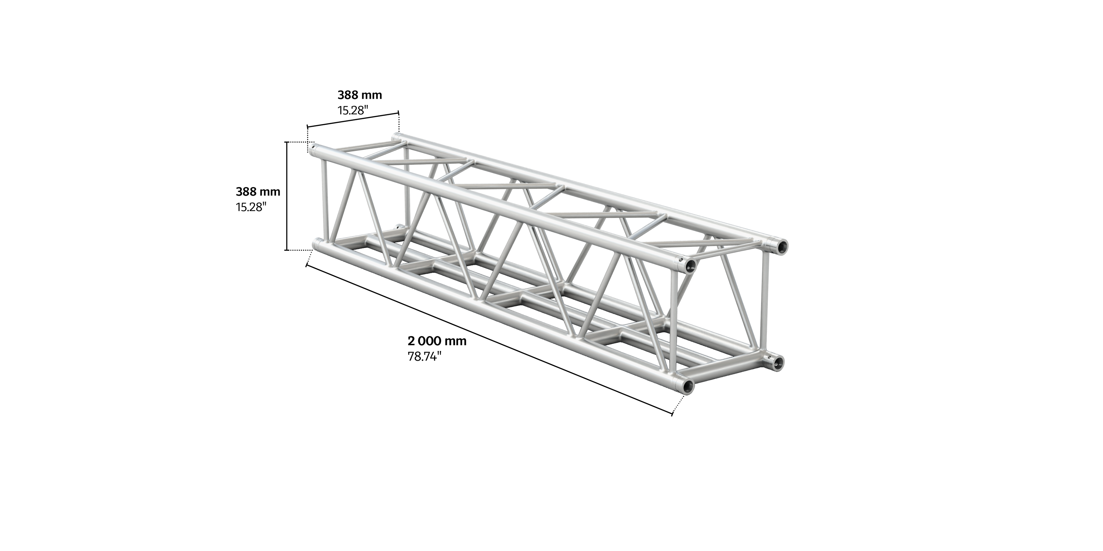 M390L-LED quatro 2m length truss HD
