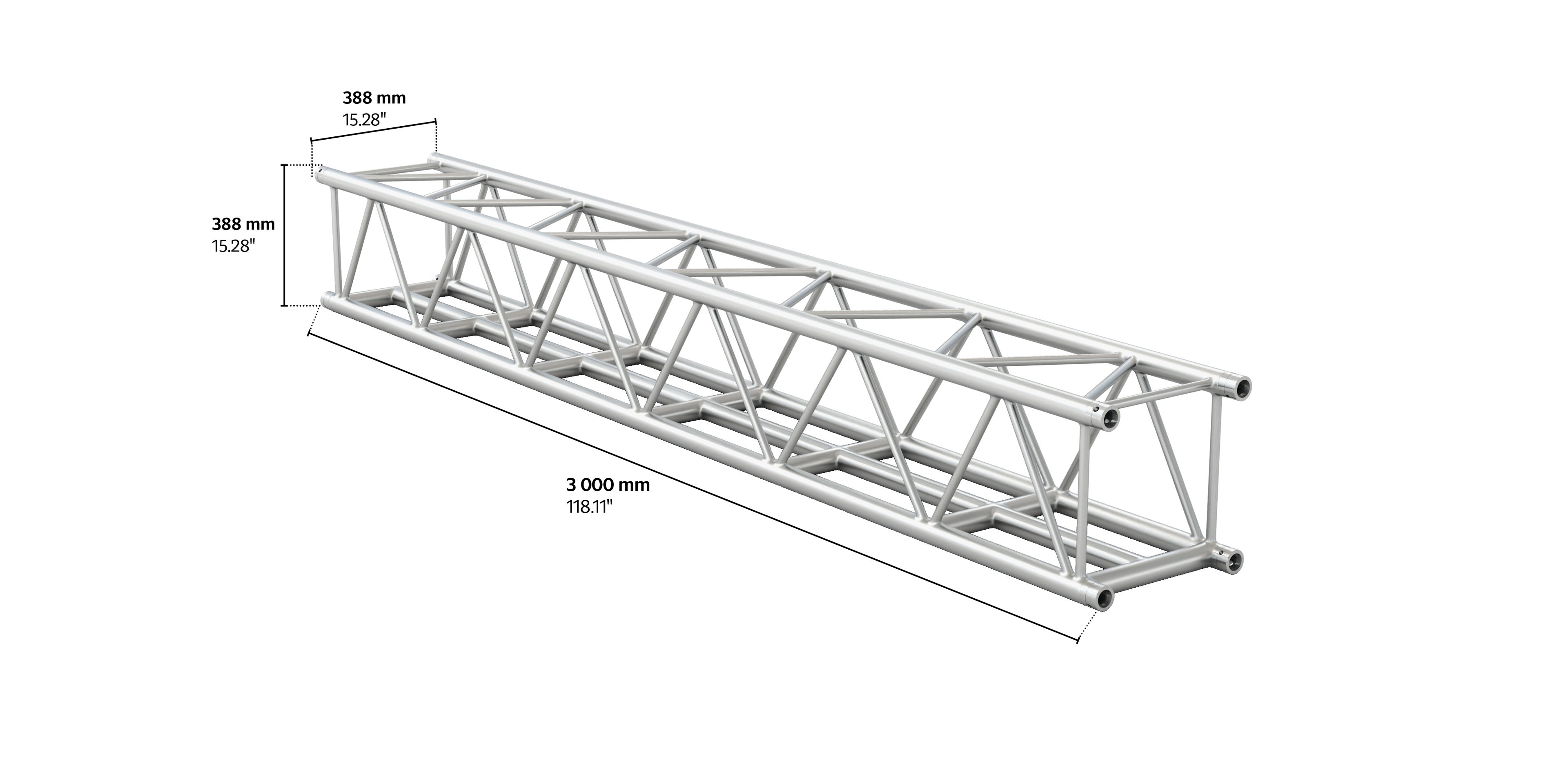 M390L-LED quatro 3m length truss HD