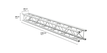 M290V quatro 3m length truss HD, color