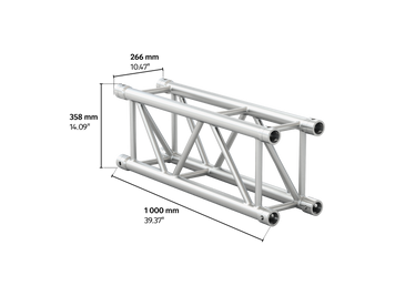 M400 rectangular 1m length truss