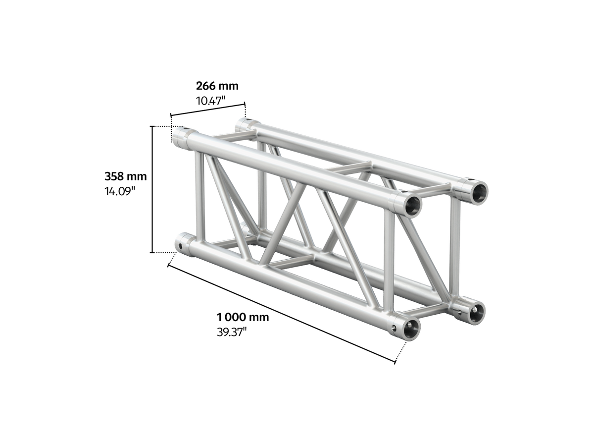 M400 rectangular 1m length truss