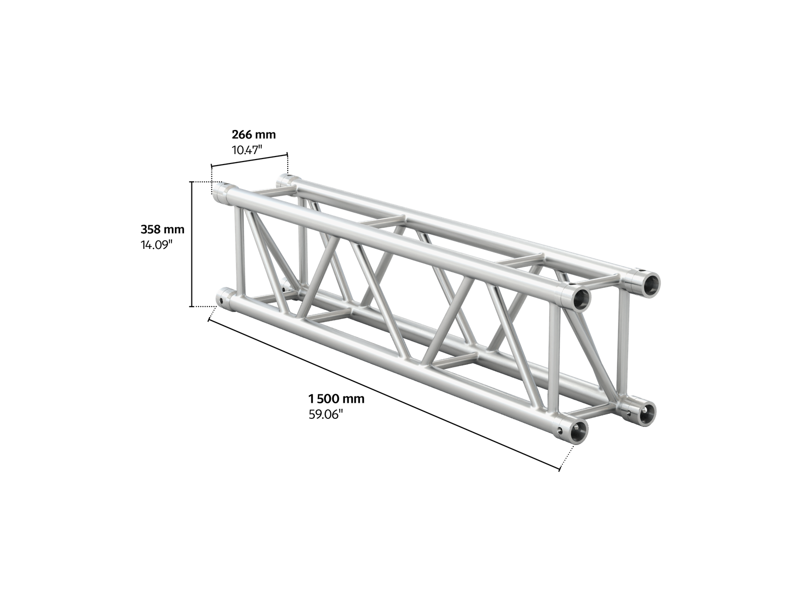 M400 rectangular 1,5m length truss