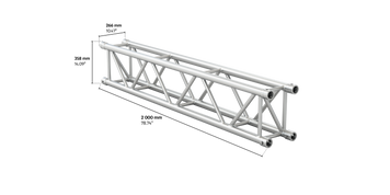 M400 rectangular 2m length truss