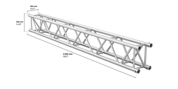 M400 rectangular 3m length truss