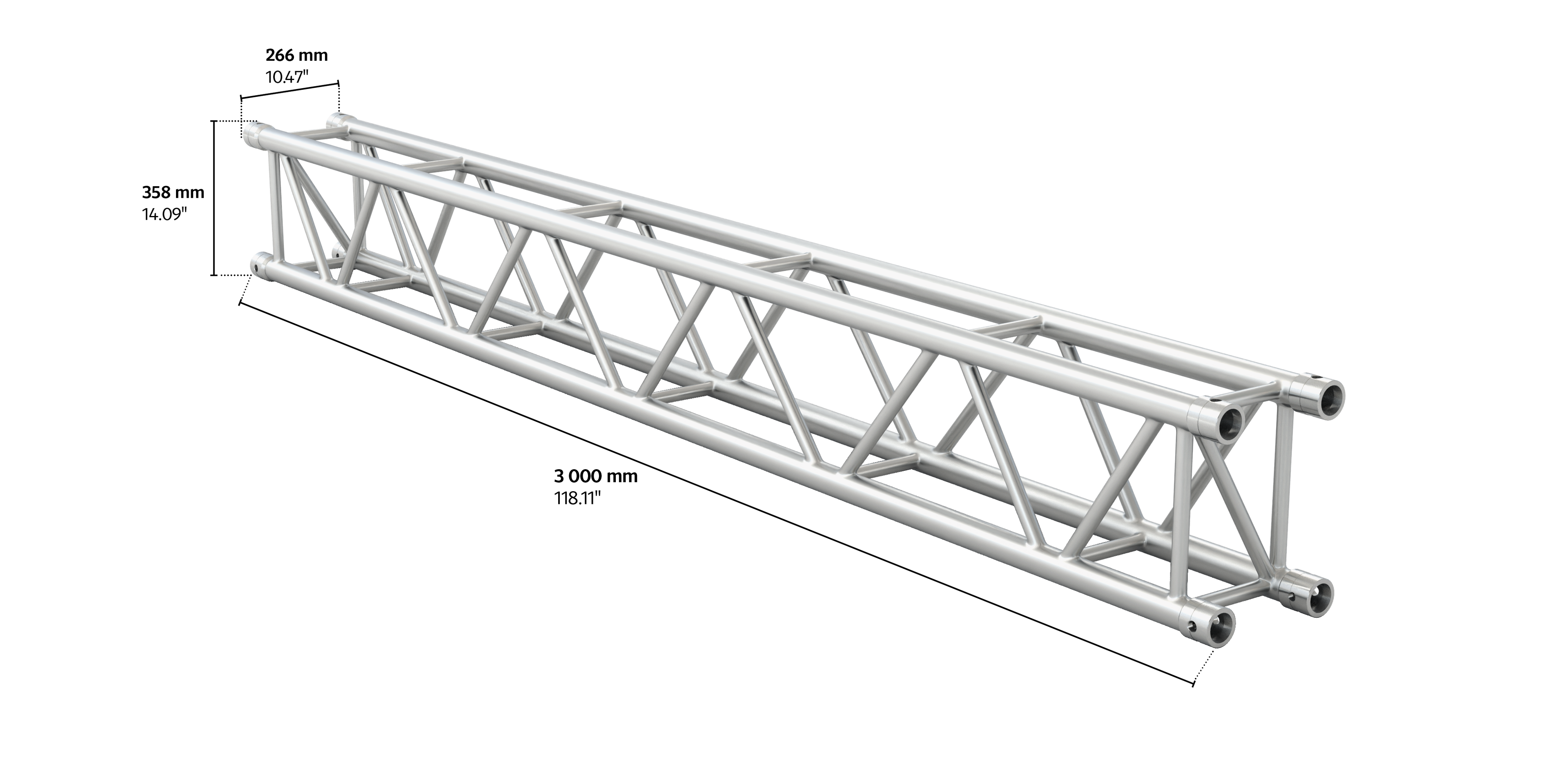 M400 rectangular 3m length truss