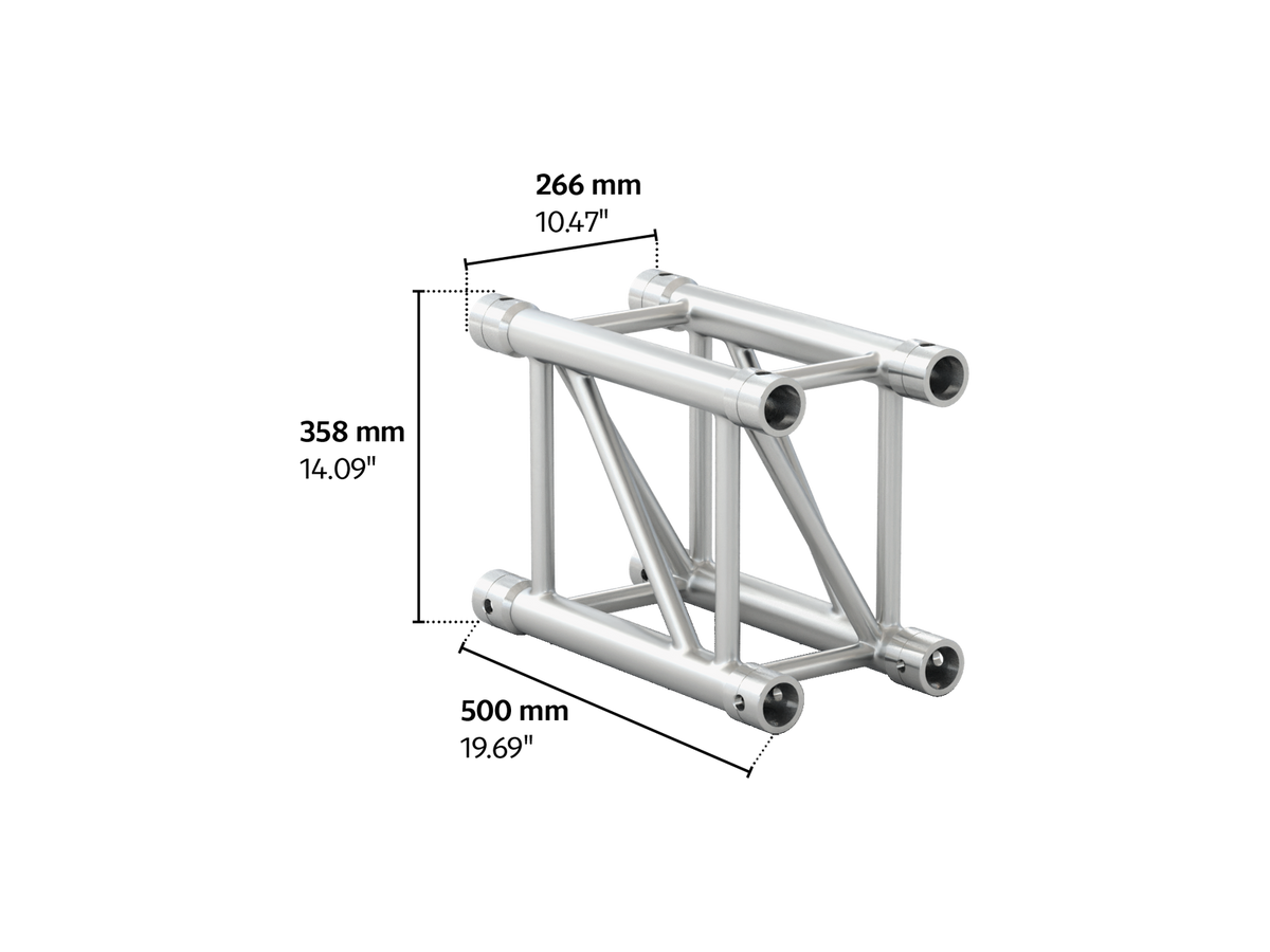 M400 rectangular 0,5m length truss