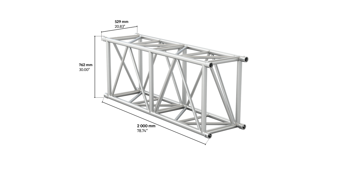 M760 rectangular 2m length truss