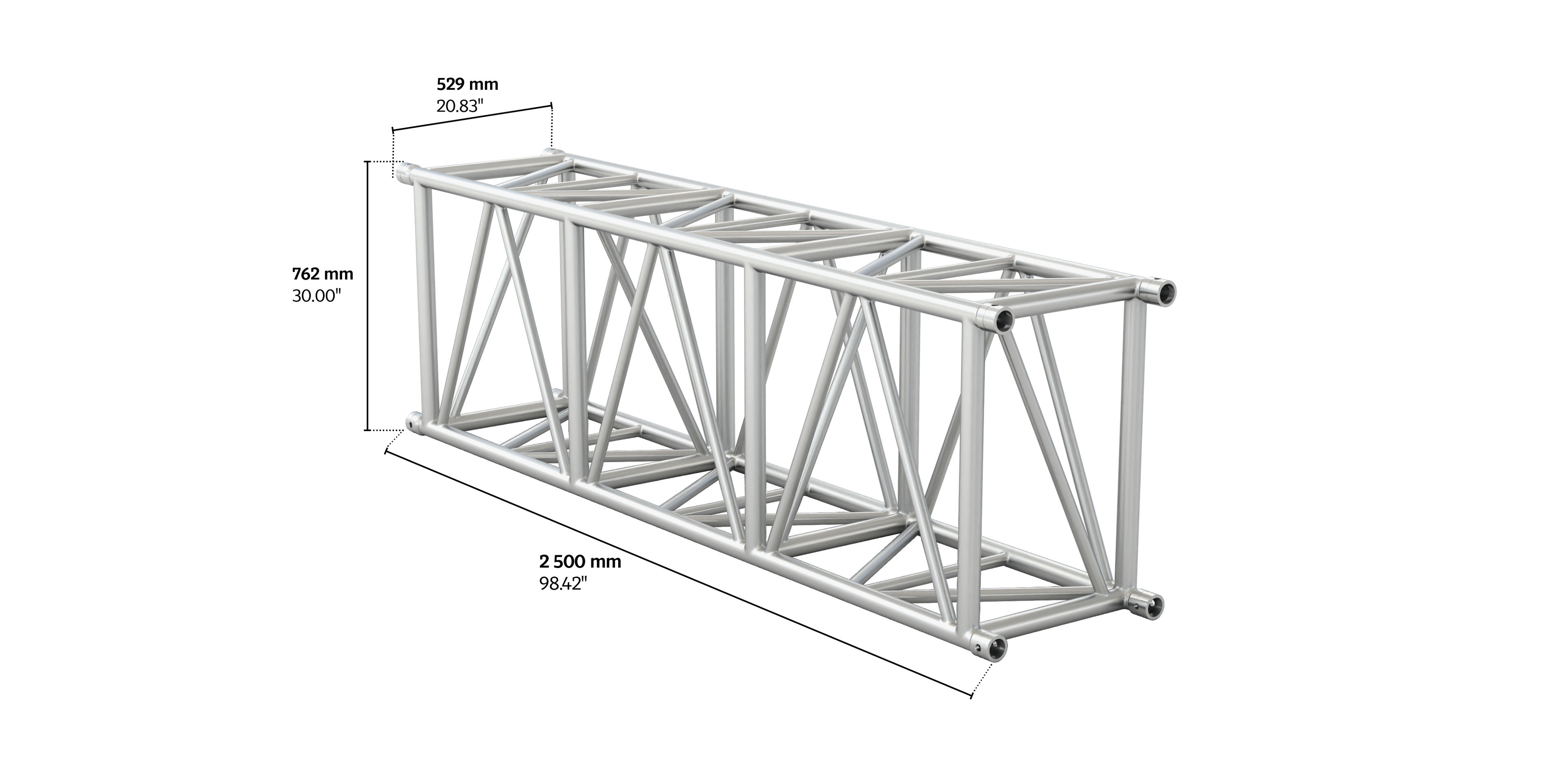 M760 rectangular 2,5m length truss