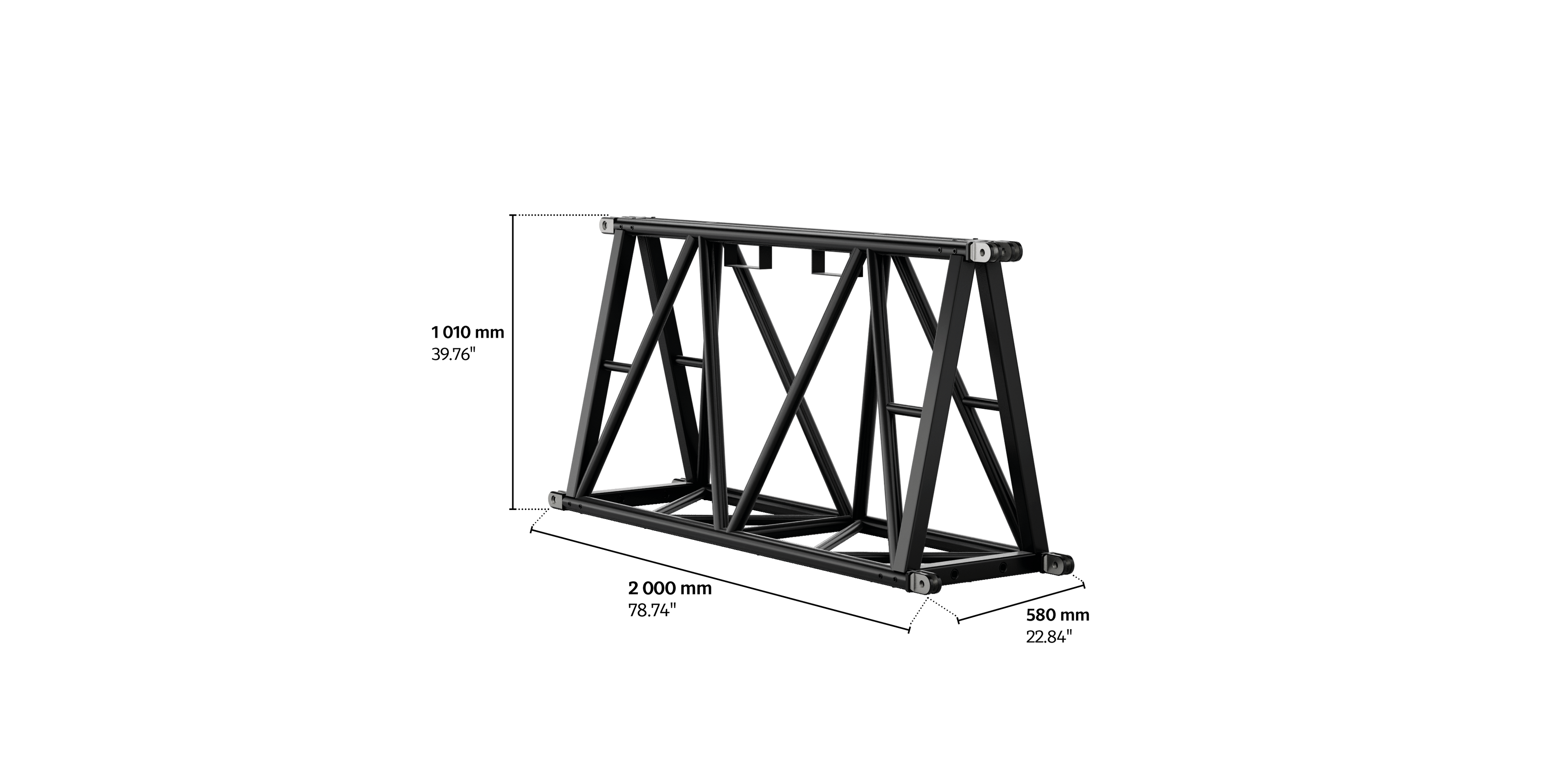 S-FTD 1010 Trio Steel Truss, 2m length