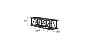 S-QTPT 530 Tower Steel Truss, 2m length