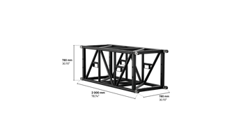 S-QTQT 780 Tower Steel Truss, 2m length