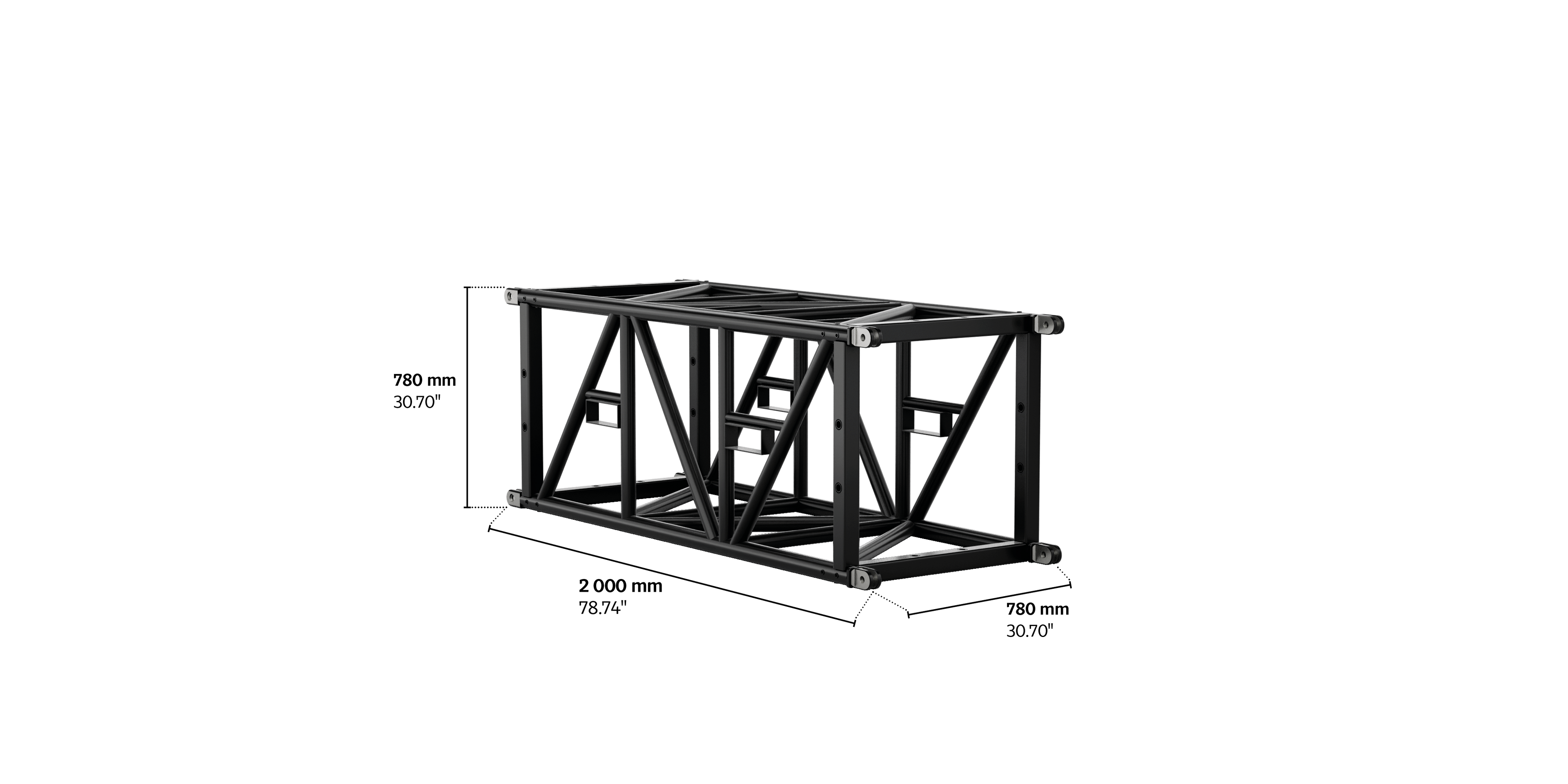 S-QTQT 780 Tower Steel Truss, 2m length