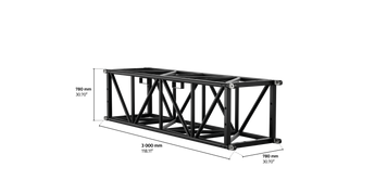 S-QTQT 780 Tower Steel Truss, 3m length
