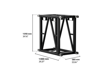 S-RTD 1010 Rectangular Steel Truss, 1m length