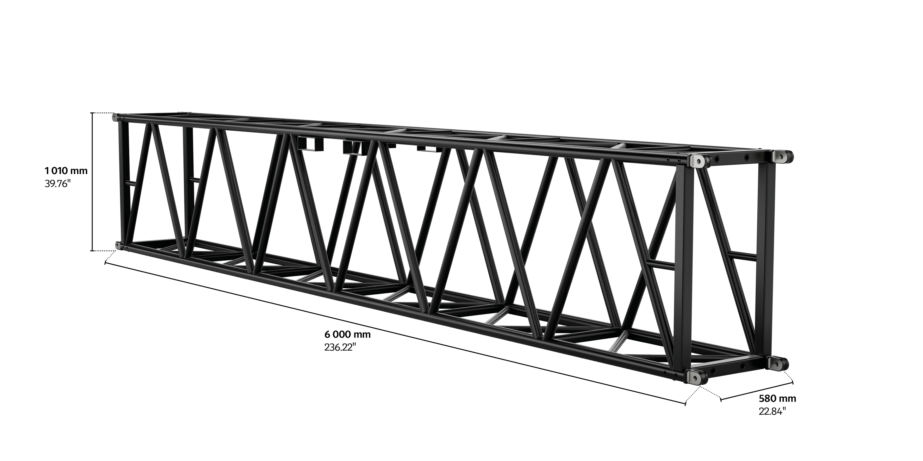 S-RTD 1010 Rectangular Steel Truss, 6m length
