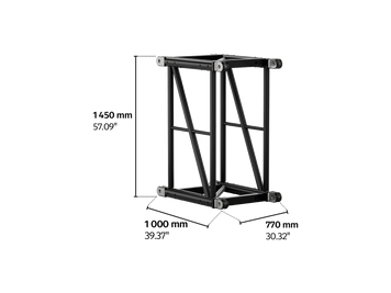 S-RTW 1450 Rectangular Steel Truss, 1m length