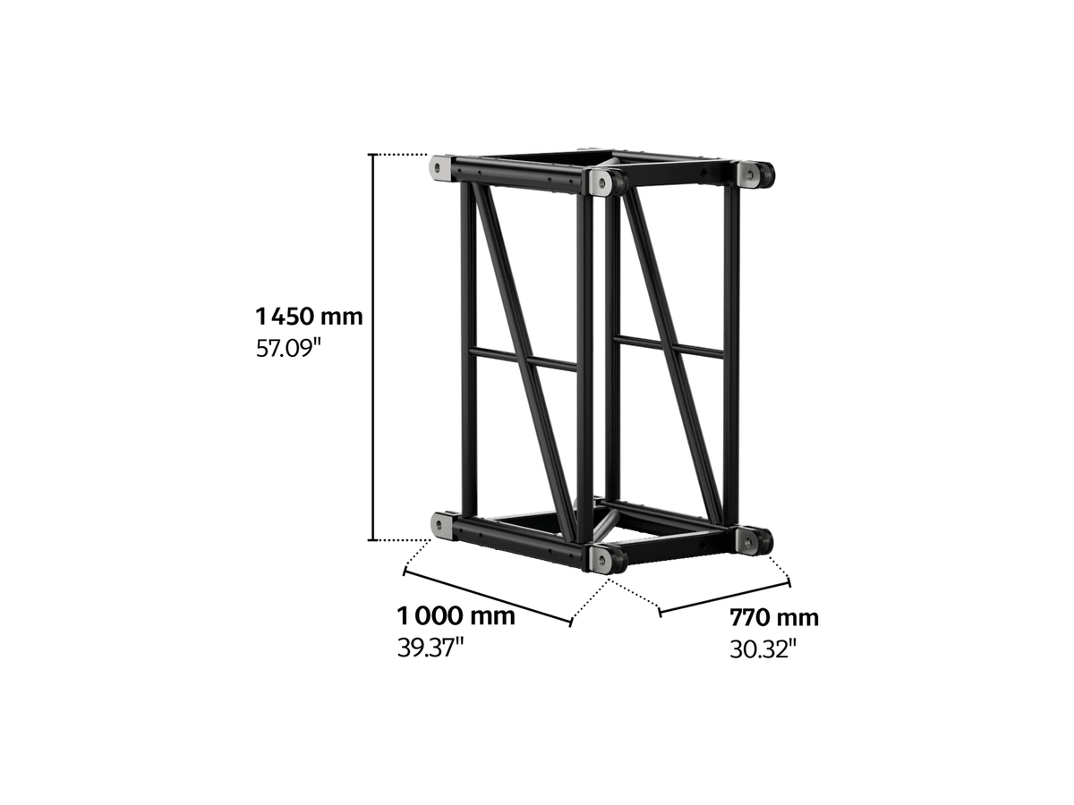S-RTW 1450 Rectangular Steel Truss, 1m length