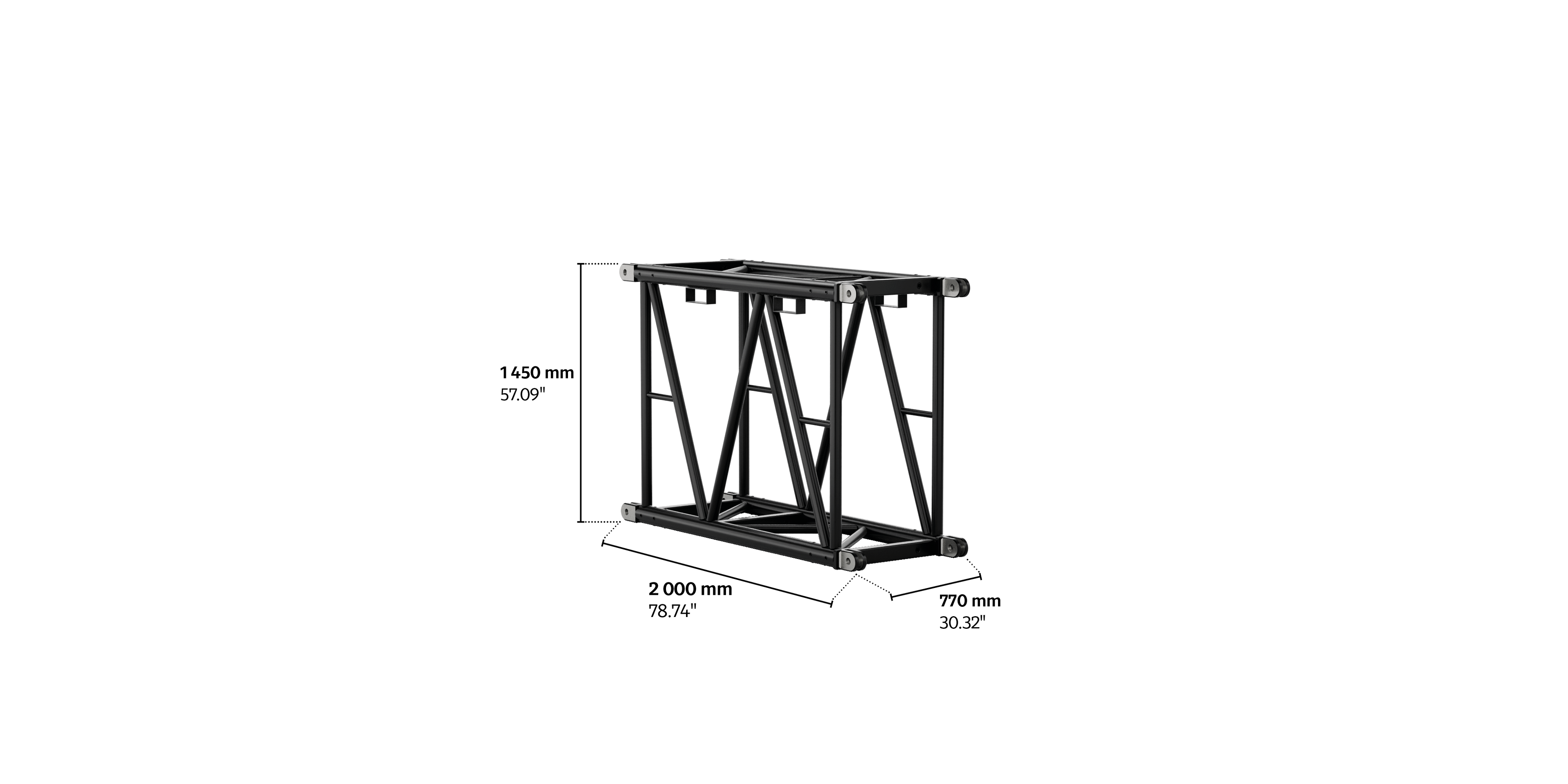 S-RTW 1450 Rectangular Steel Truss, 2m length