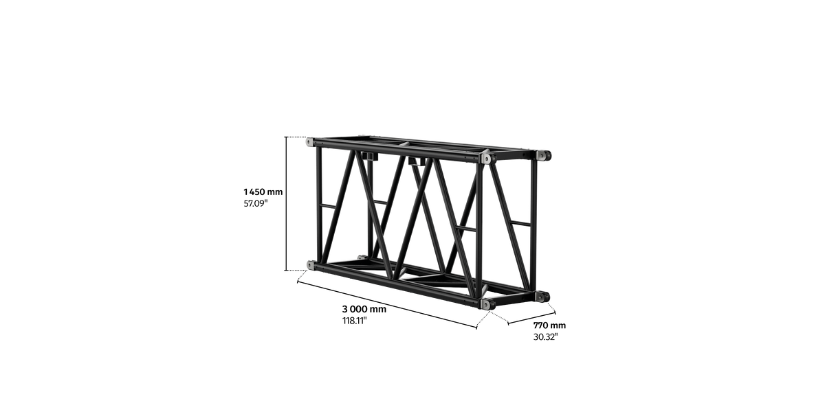 S-RTW 1450 Rectangular Steel Truss, 3m length