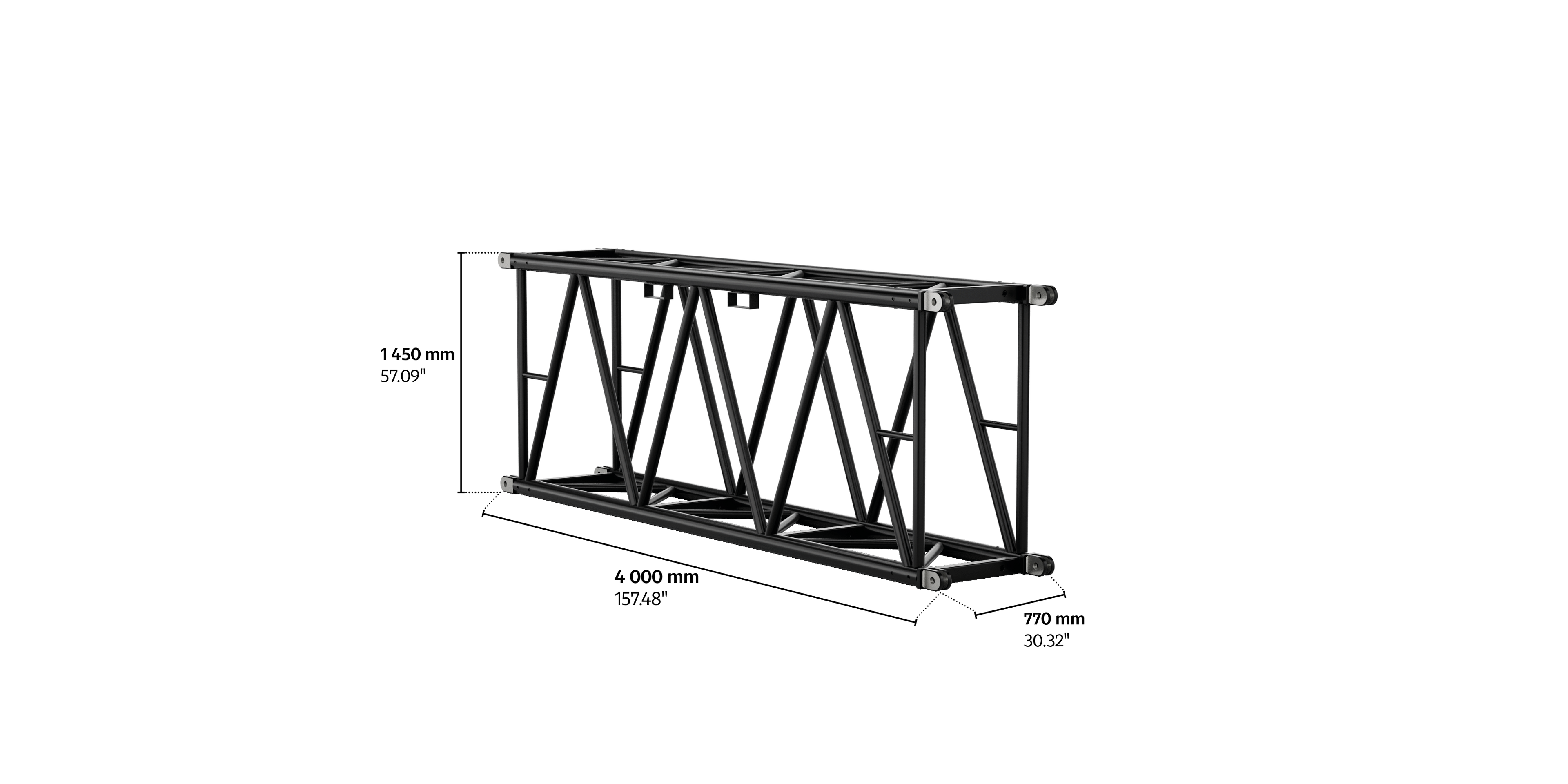 S-RTW 1450 Rectangular Steel Truss, 4m length