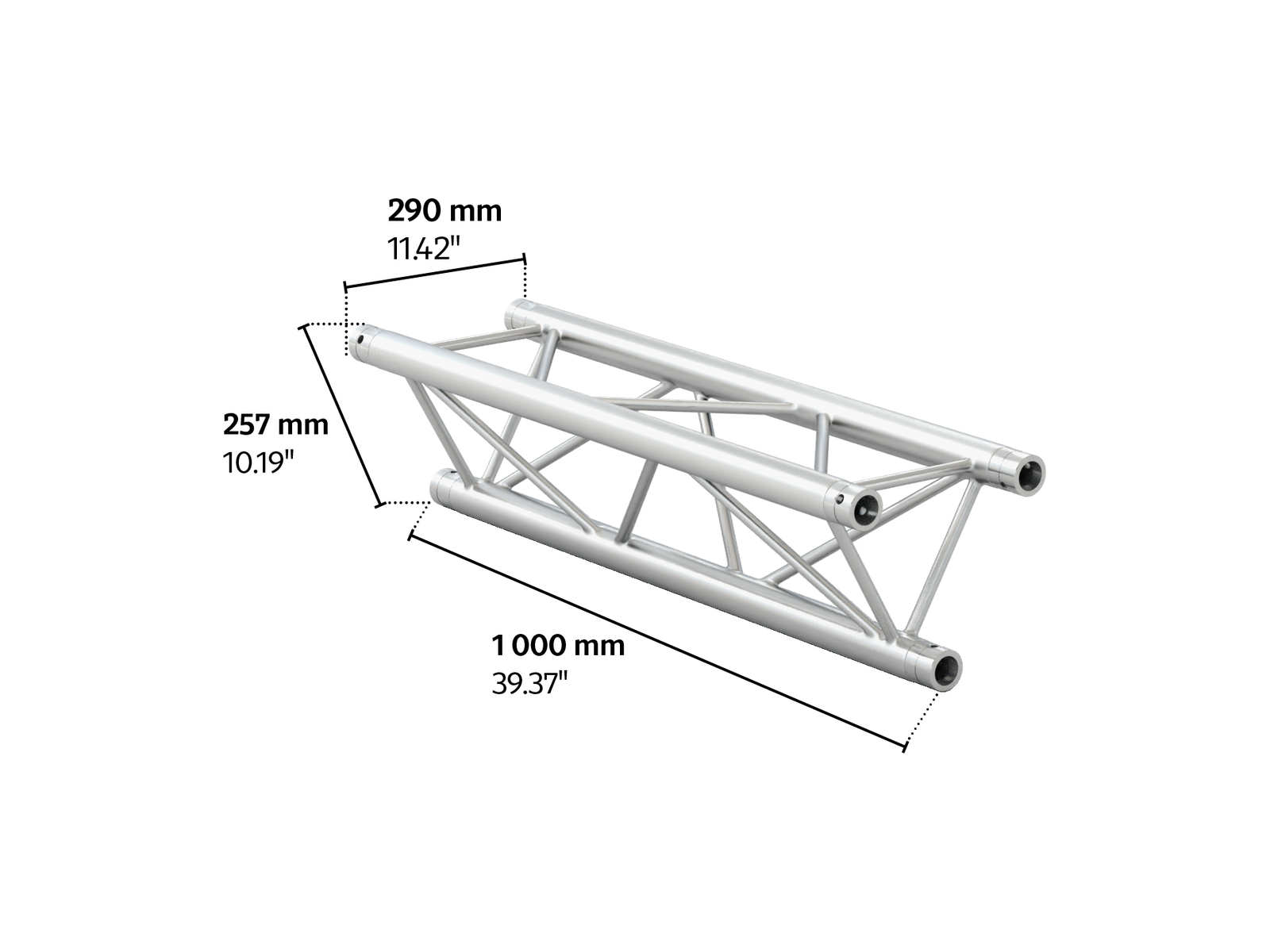 M290B trio 1m length truss