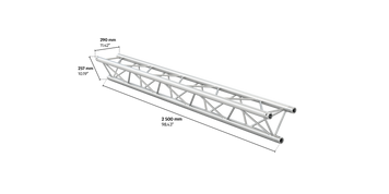 M290B trio 2,5m length truss