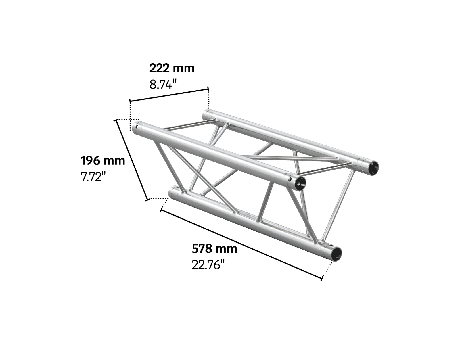 M222 trio 0,578m length truss