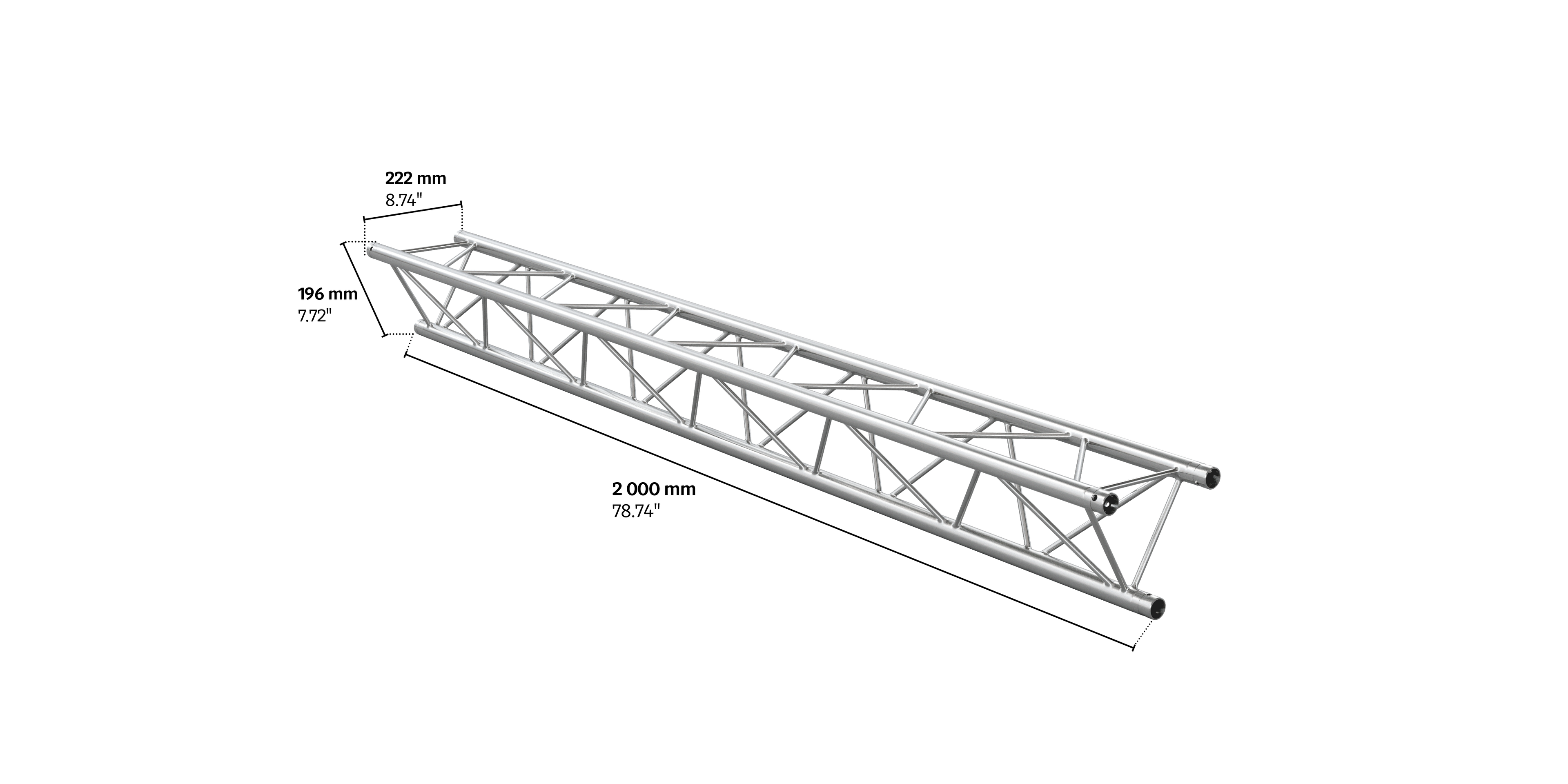 M222 trio 2m length truss