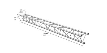 M222 trio 2,5m length truss