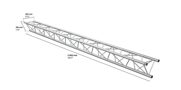 M222 trio 3m length truss