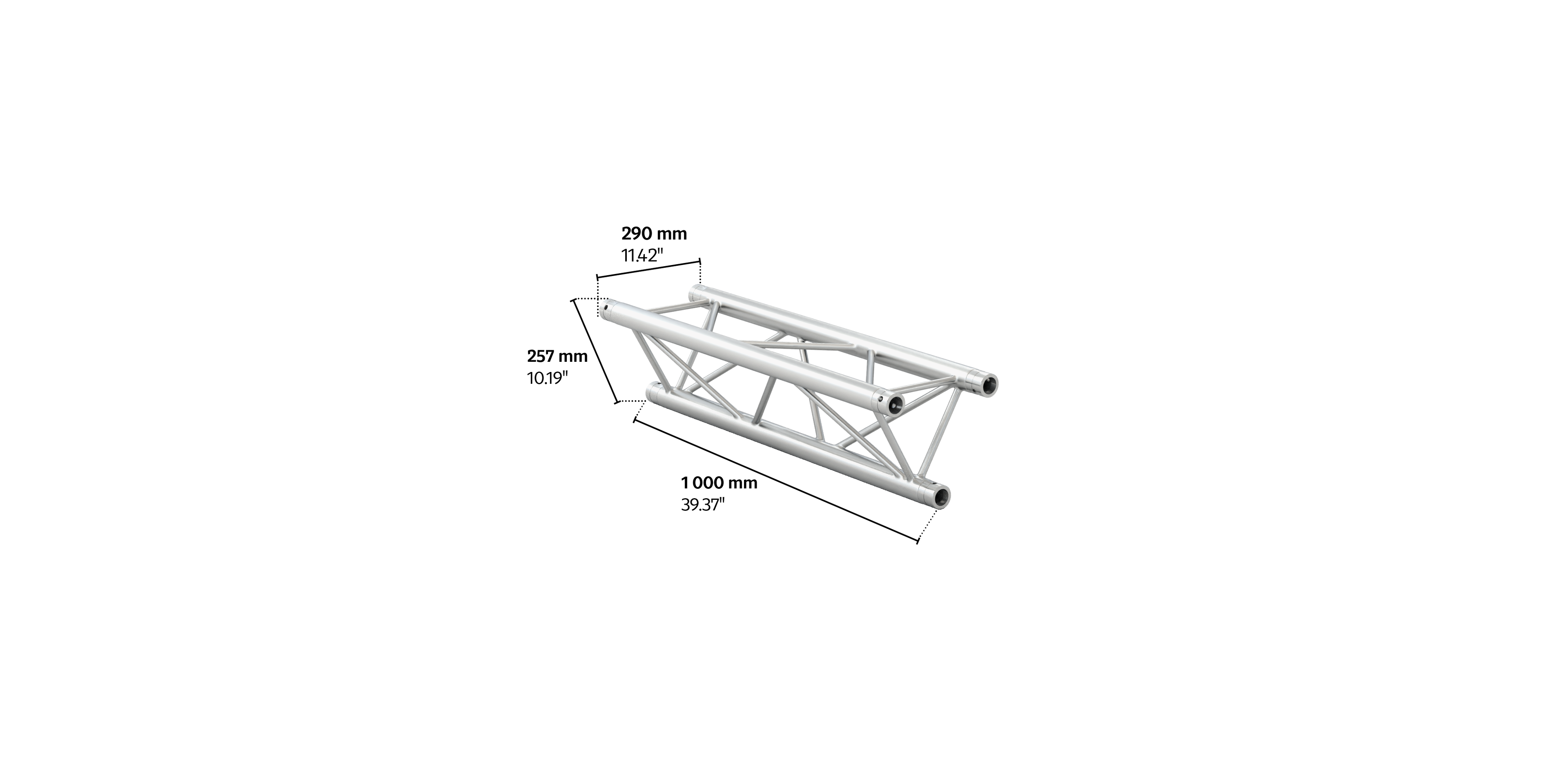 M290B trio 1m length truss