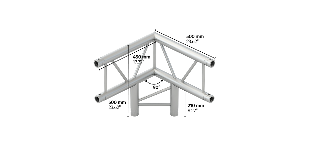 M290VF duo 3way vertical truss corner 90°leg down HD